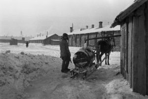 водовоз в рабочем посёлке, 1931 г.